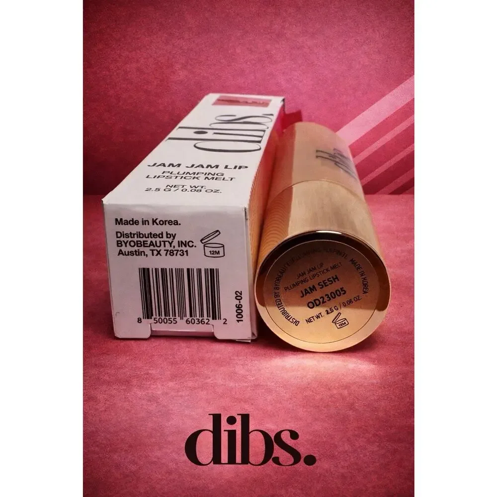 dibs. - Shade: JAM SESH - Jam Jam Lip Plumping Lipstick Melt - .08 oz/ 2.5 g